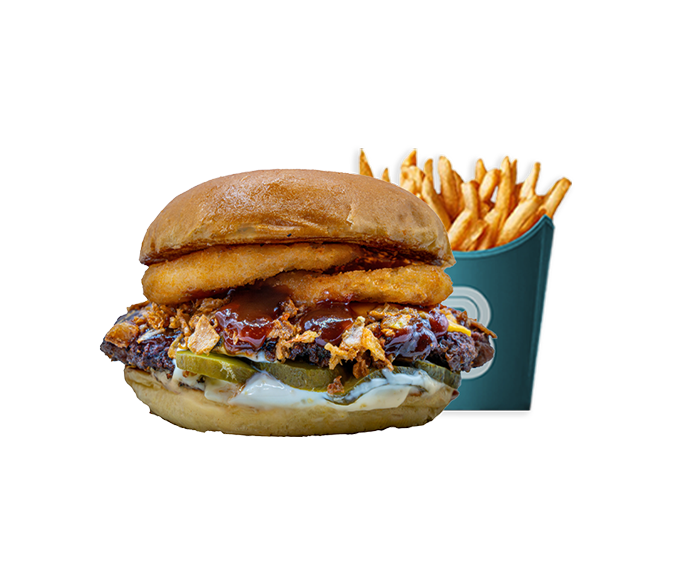 Babas hamburgare Onion BBQ