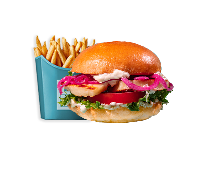 Babas hamburgare Halloumiburgare