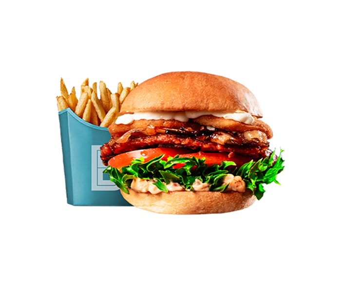 Vegan tryffel & onion burgare