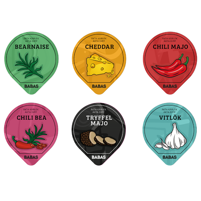 Babas olika dippsåser